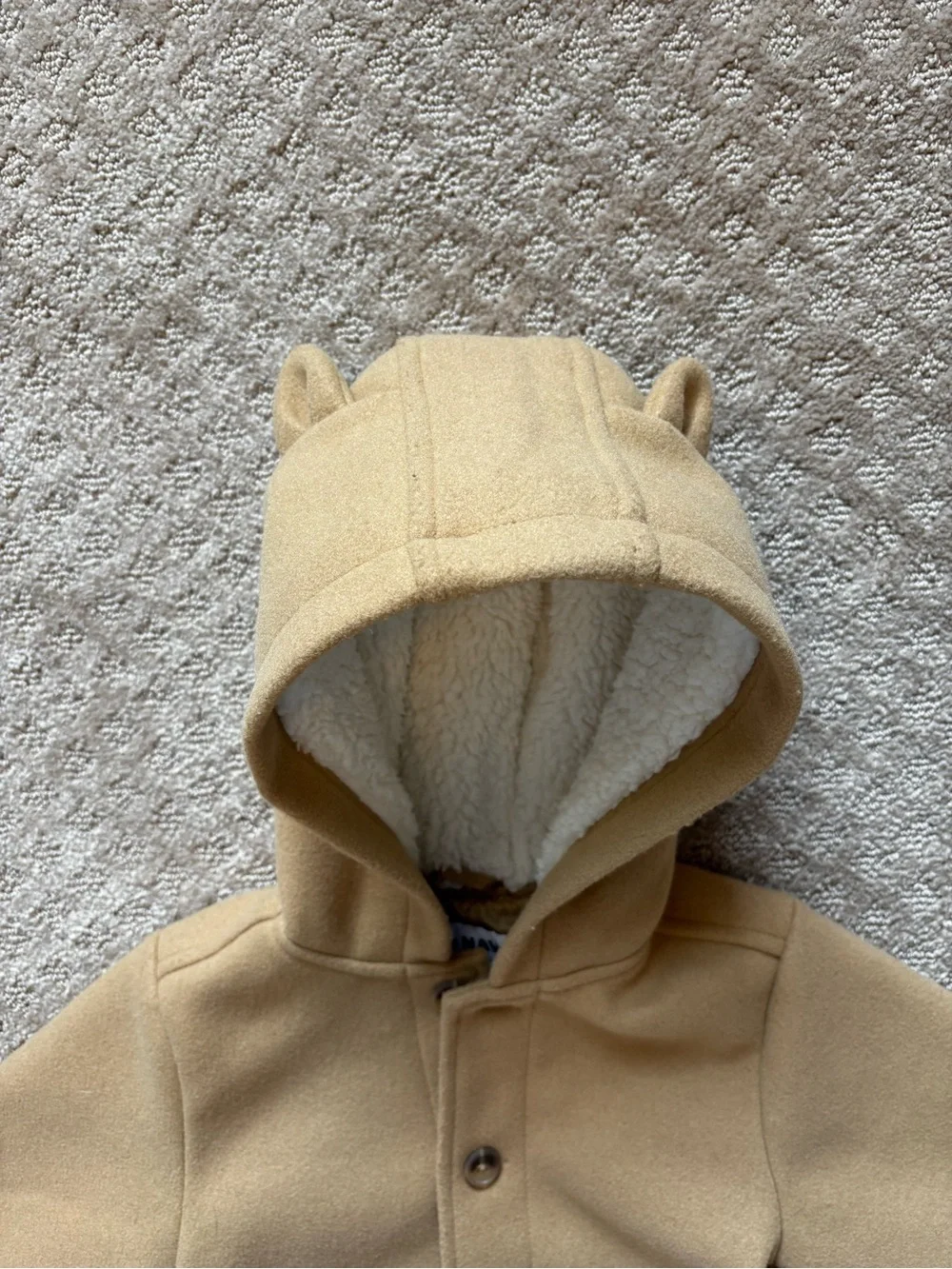 2T Old Navy Bear Ears Felt Jacket with Lined Hood